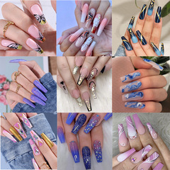 European and American-style wearable nail tips, long-lasting false nails, adhesive nail sheets, wholesale wearable nail accessories