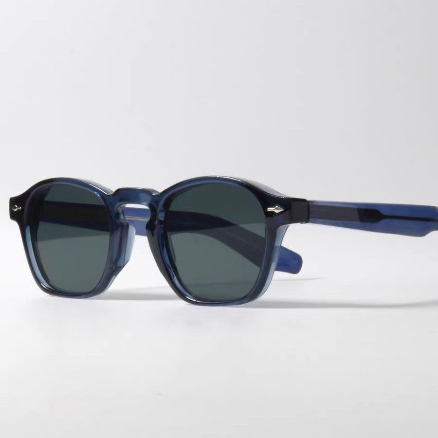 复古经典款藏青色墨镜UV400防紫外线辐射配近视百搭质感太阳眼镜.