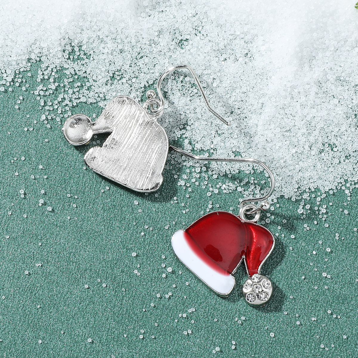 Plating Design 1 Pair Christmas Cute Christmas Hat Christmas Tree Santa Claus Plating Alloy Drop Earrings