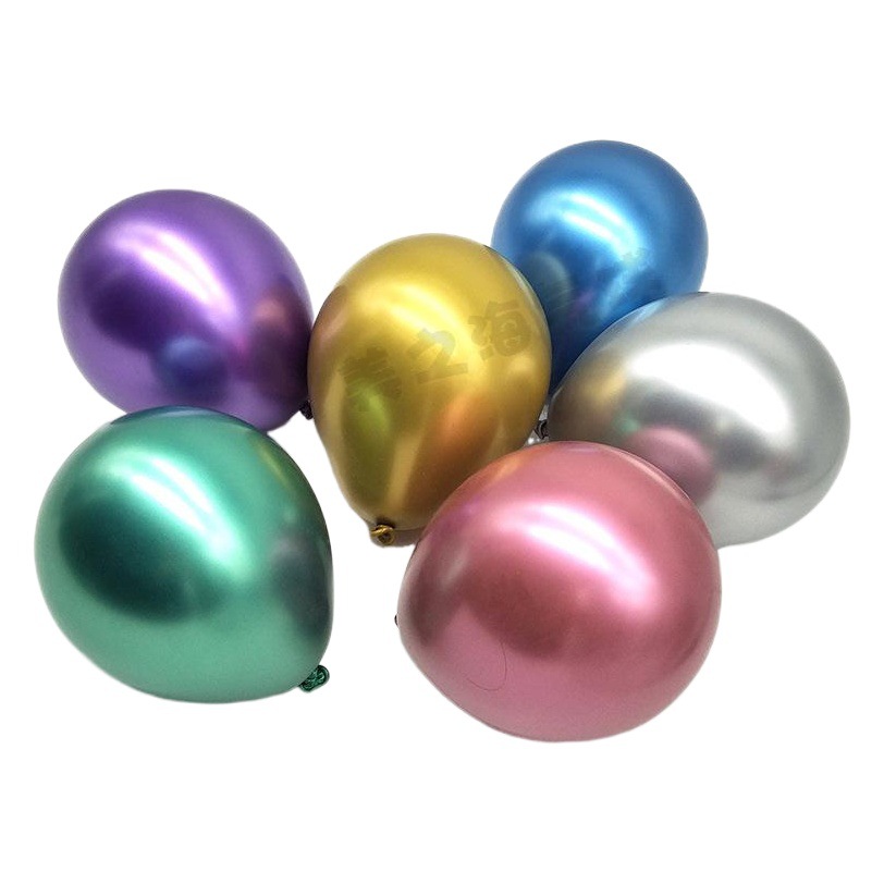 Globo de 5 pulgadas metal Navidad engrosado cumpleaños decoración globo flotante globo de metal cromo traje de modelado al por mayor