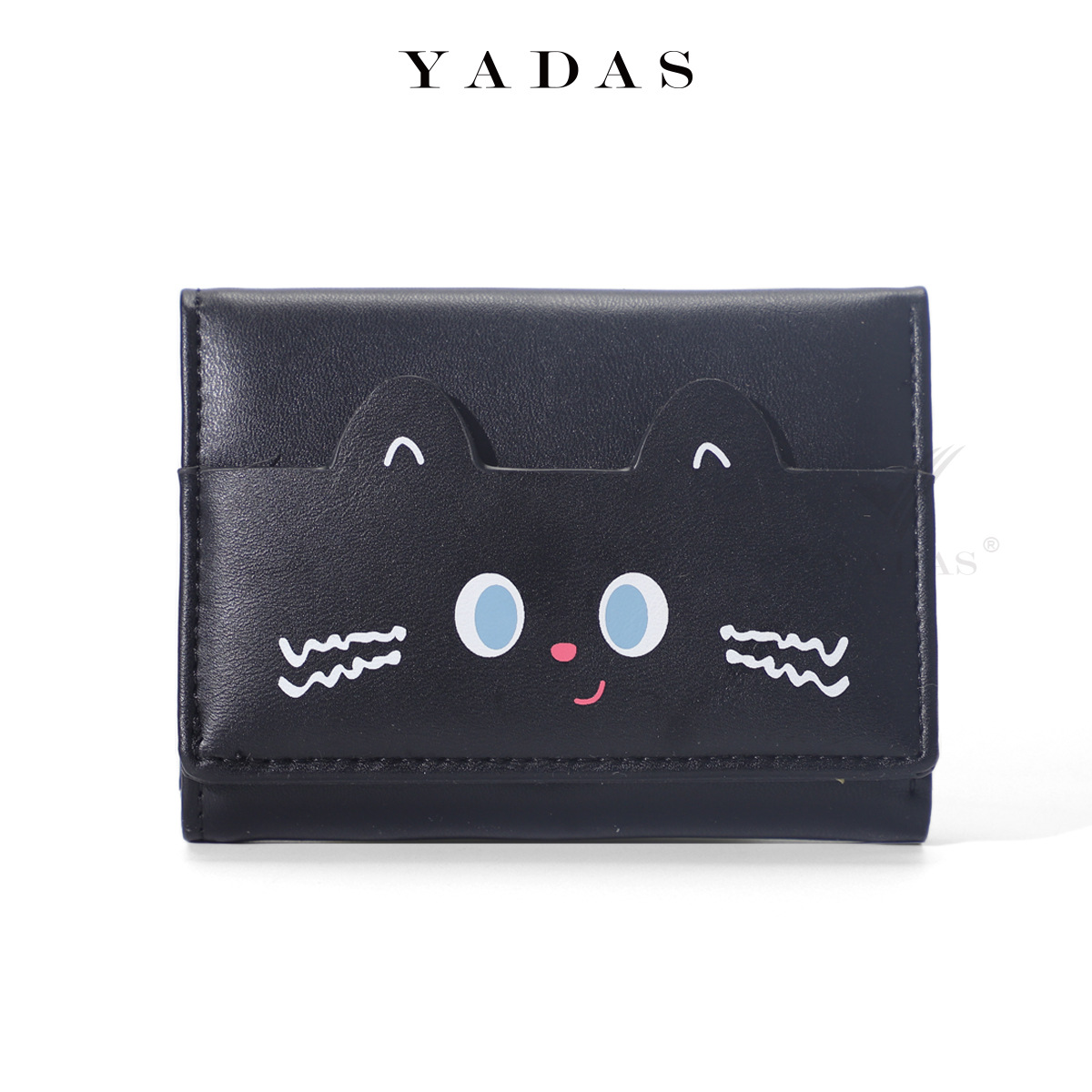 Cartera japonesa simple para mujer, delgada, pequeña, plegable, billetera para estudiantes, nueva y linda tarjeta de nicho