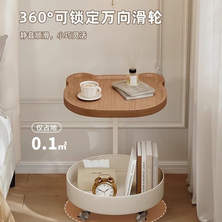 小型床头柜简约现代移动置物架家用卧室儿童创意收纳柜子简易边几|undefined