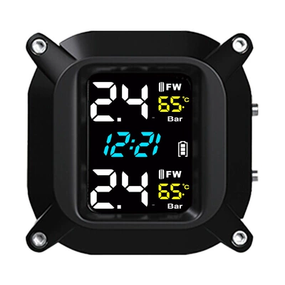 Motorcycle Wireless High-Precision Tire – Tire pressure monitoring system - external-metal-bracket-light-sensor