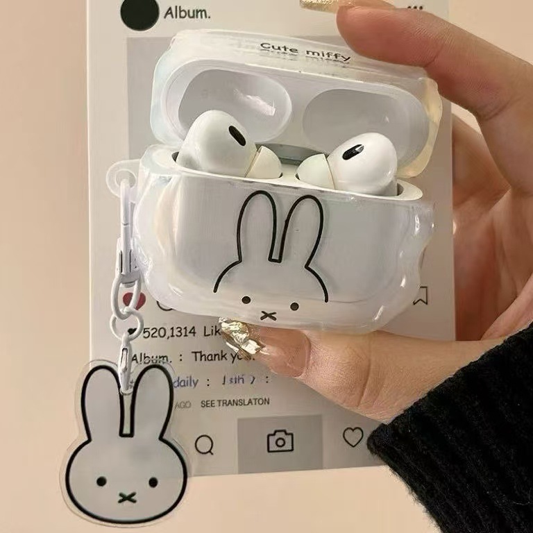 Cute Miffy conejo auriculares AirPods4 funda para auriculares de Apple Airpodspro3 generación 3 / 4