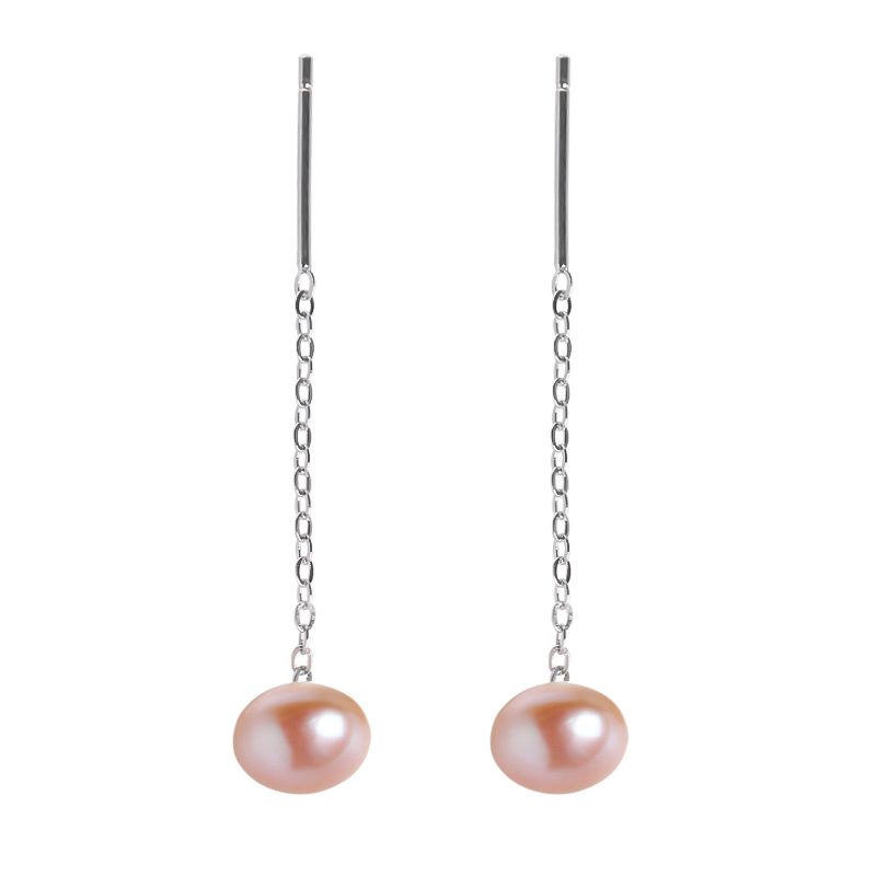 S925 pendientes de perlas de agua dulce de plata esterlina para las mujeres 2022 nuevos pendientes de moda simple temperamento pendientes joyería del oído