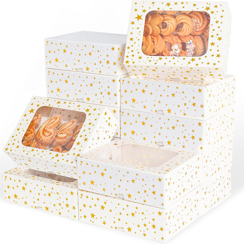 크리스마스/새해 금박 스타일; 4인치 4x4x2.5 (사각형 창문형)