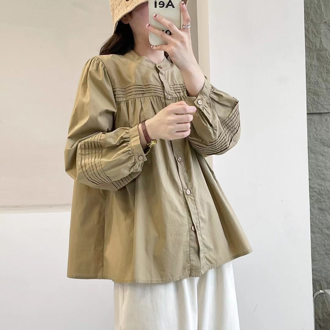 spring fresh solid color base body-friendly long-sleeve