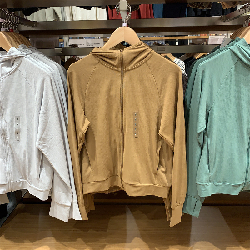 Chaqueta con Capucha y Cremallera de Color Sólido para Mujer, Primavera/Verano 2026, Transpirable, Ligera, con Protección Solar, Dropshipping 444531