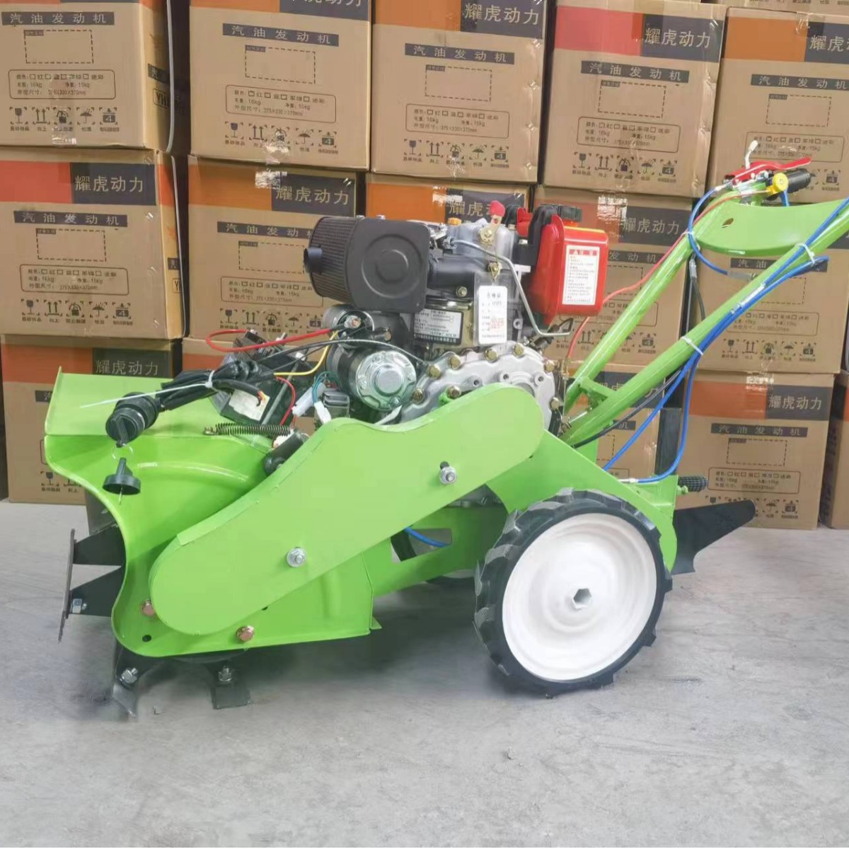 山东旱田水田农用播种机 白菜地施肥耘播机 电启动起垄旋耕耘播机