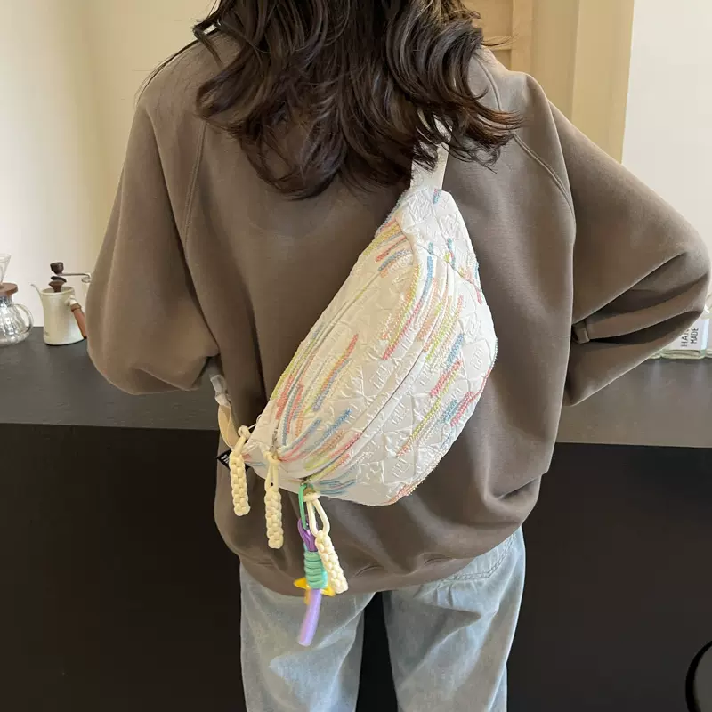 颜值软妹少女胸包 ins小清新可爱休闲小包包女大学生腰包斜挎包