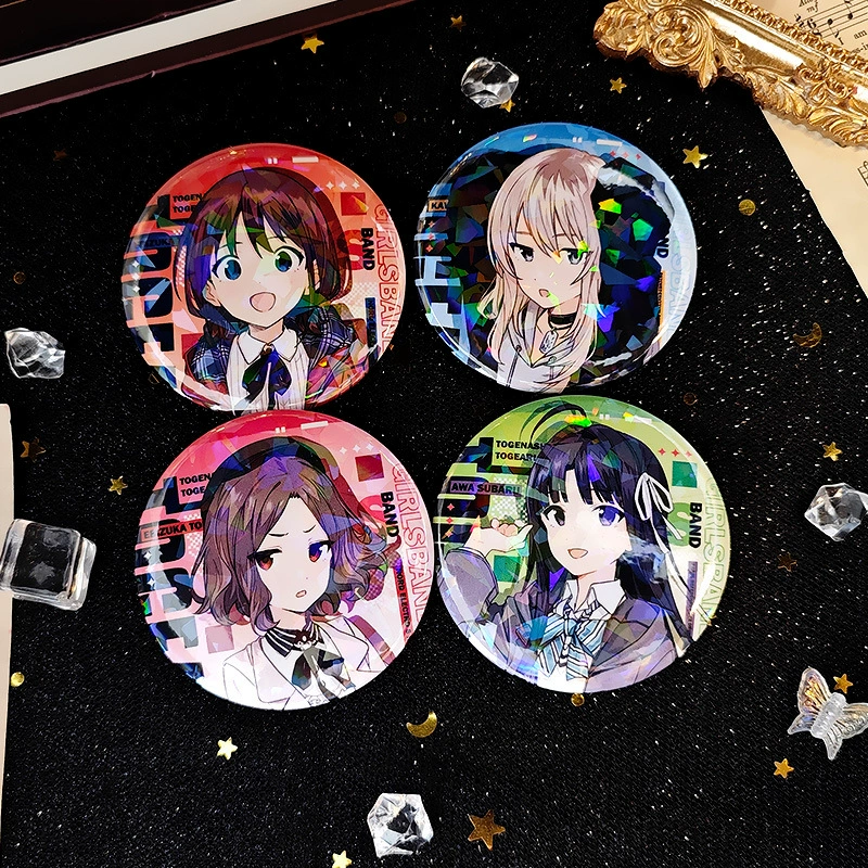 Cry Girl Band GirlsBandCry Anime Tongren Hero Ren Ren Rennan и 昴 Лазерная нашивка 唧 唧 唧 唧 唧