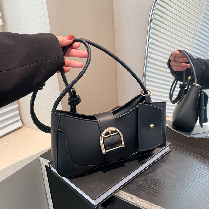 Nicho popular crescente bolso debajo de la axila 2024 invierno nuevo bolso de mujer bolso de hombro simple bolso cuadrado