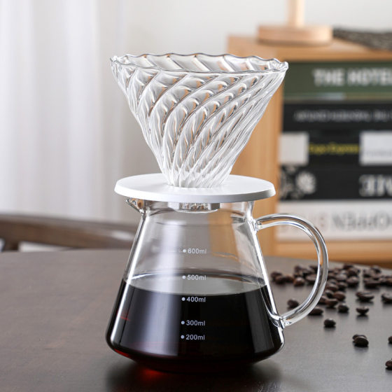 Factory in stock borosilicate glass coffee pot suit coffee set share pot coffee filter cup filter