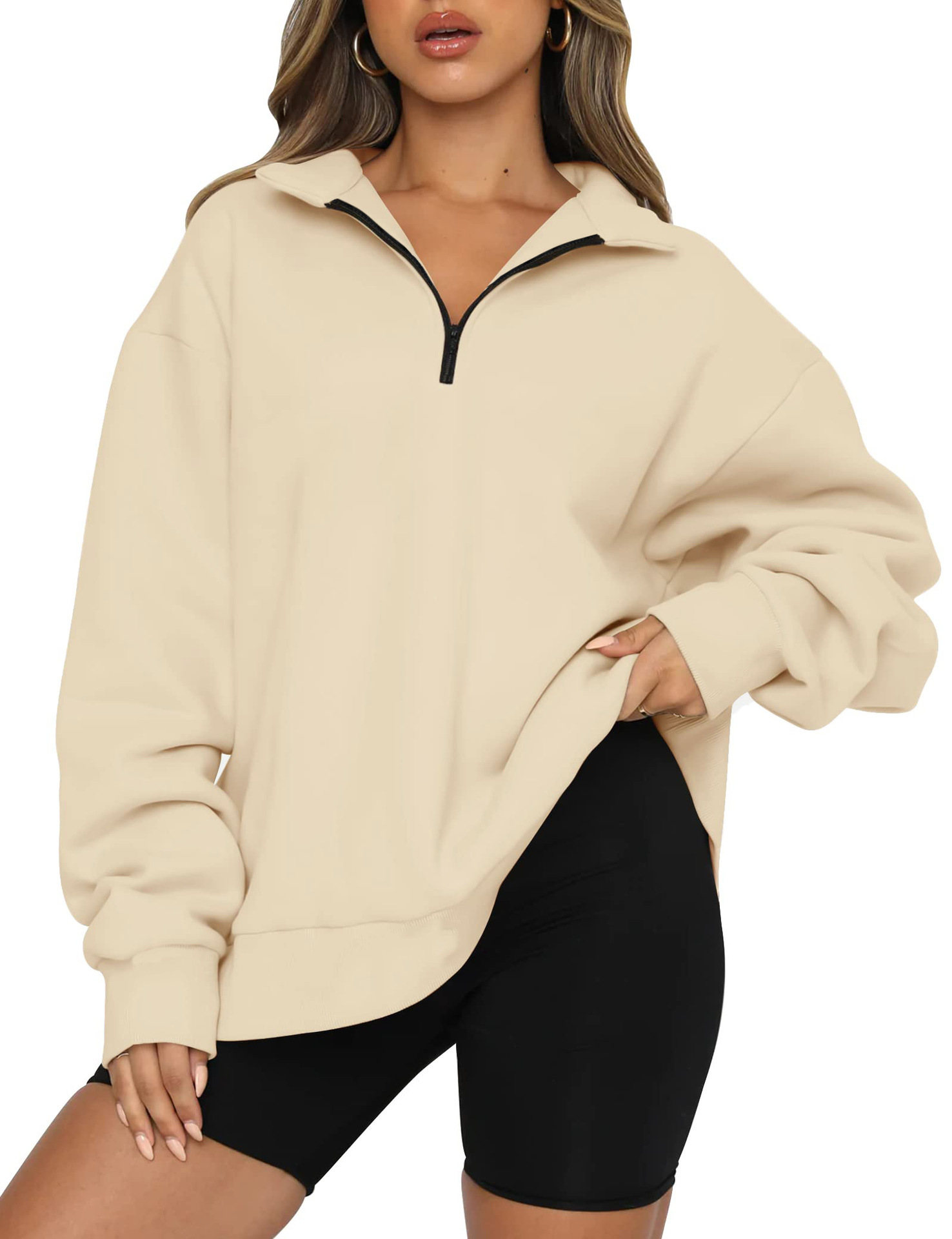 Women's Clothing 2024 women's autumn and winter new casual tops pullover long sleeved sweatshirts sweatshirts for women_voghion.com
