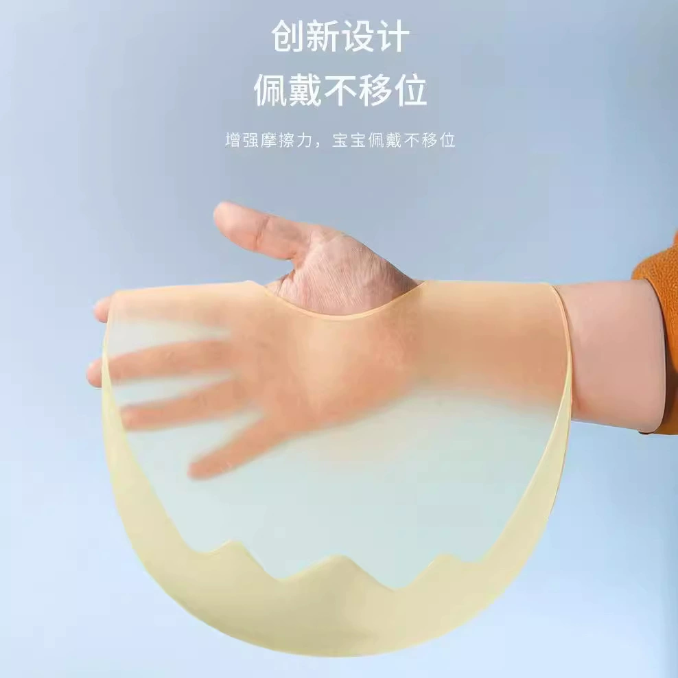 Children's soft light and thin waterproof foldable bib, ultra thin storage system for food, with pocket
