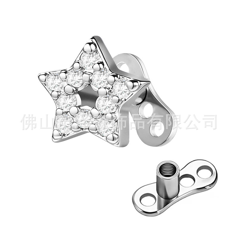 16G labret stud size and finish detail