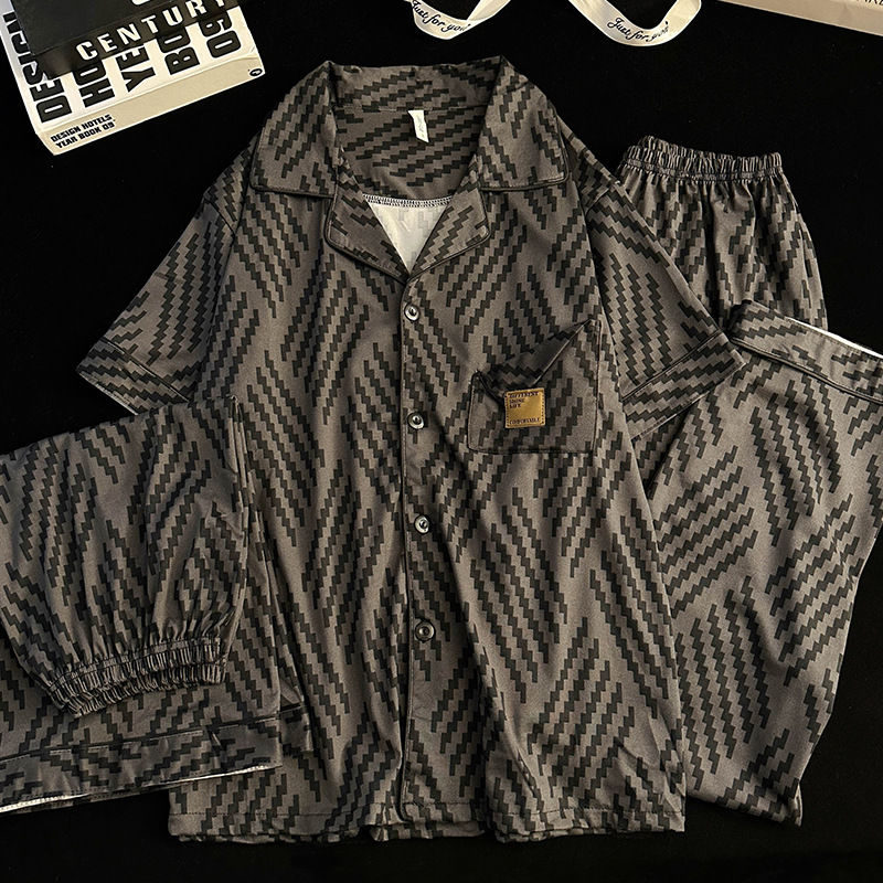 평직-기하학적 라인 [반팔+반바지+바지]