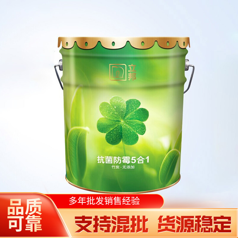 批发立邦竹炭抗菌防霉五合一乳胶漆 15L内墙哑光可调色面漆