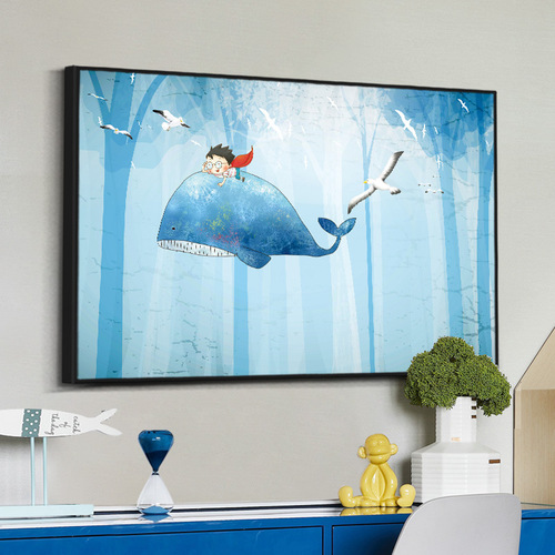 Children's room decoration painting for boys and girls, wall hanging art for living room, bedroom, bedside murals, kindergarten cartoon painting