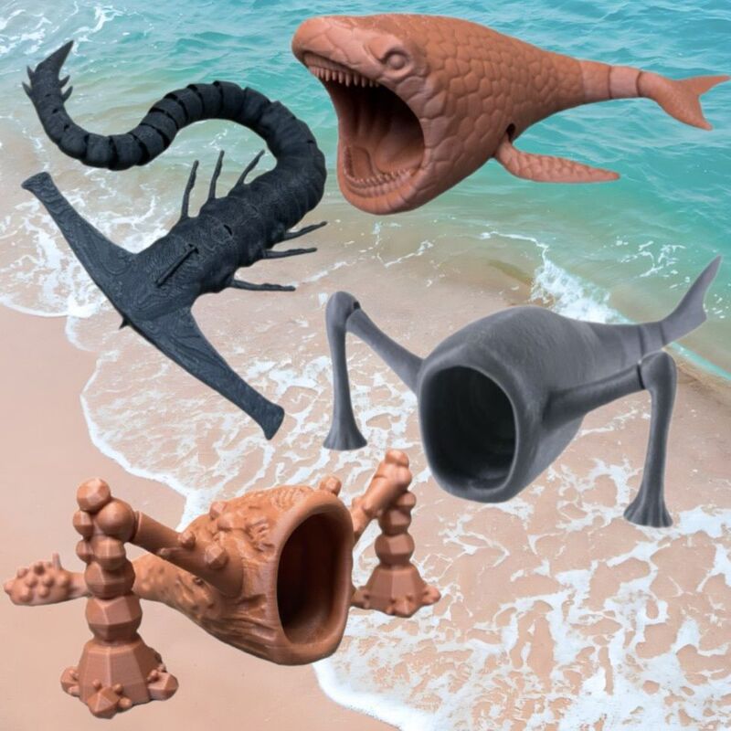 Deep Sea Creative Monster 3D Printed Jointed Movable Deep Sea Monster Toy Series Sea Eater Wholesale Deep Sea Creative Monster 3D Printed Jointed Movable Deep Sea Monster Toy Series Sea Eater Wholesale