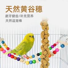 鹦鹉天然谷穗小米带壳黄谷子玄凤虎皮鸟粮鸟食饲料文鸟珍珠鸟零食