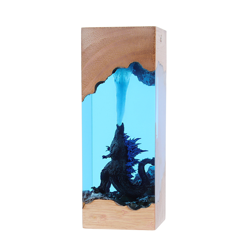  Creative Godzilla City Wars Series Children Gifts Night Light Ornaments Epoxy Resin Crafts