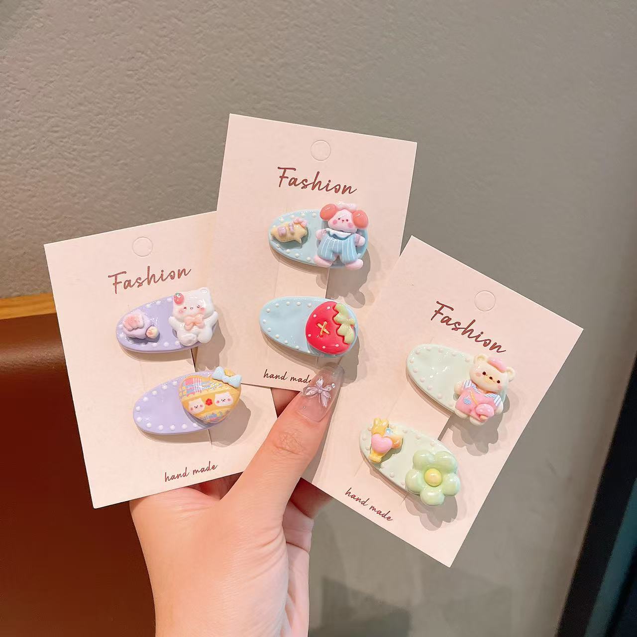 Clips para el cabello de niños dulces dibujos animados clips bb clips para el cabello de niña pequeña clips de viento clips de borde animal clips para el cabello de niña