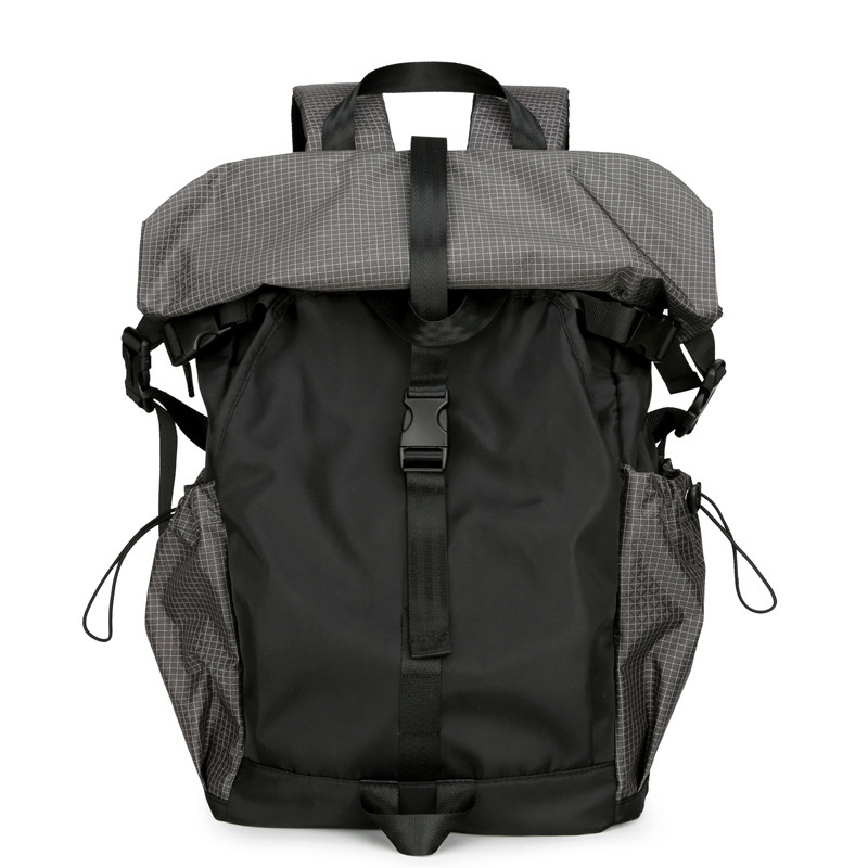Sports Outdoor Mountaineering Ride Backpack Folding Roll-up Shoulder Bag Men's Functional Travel Male College Student Schoolbag