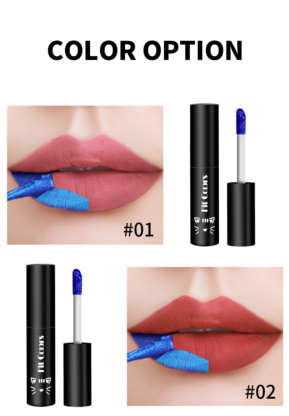 Fit Colors Peel-off lip gloss matte finish with a base color, a cross-border Amazon bestseller undefined