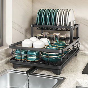 Household Kitchen Dish Rack Storage Cleaning Rack Draining Basket Dish Rack Bowl Rack Chopstick Holder Dish Storage