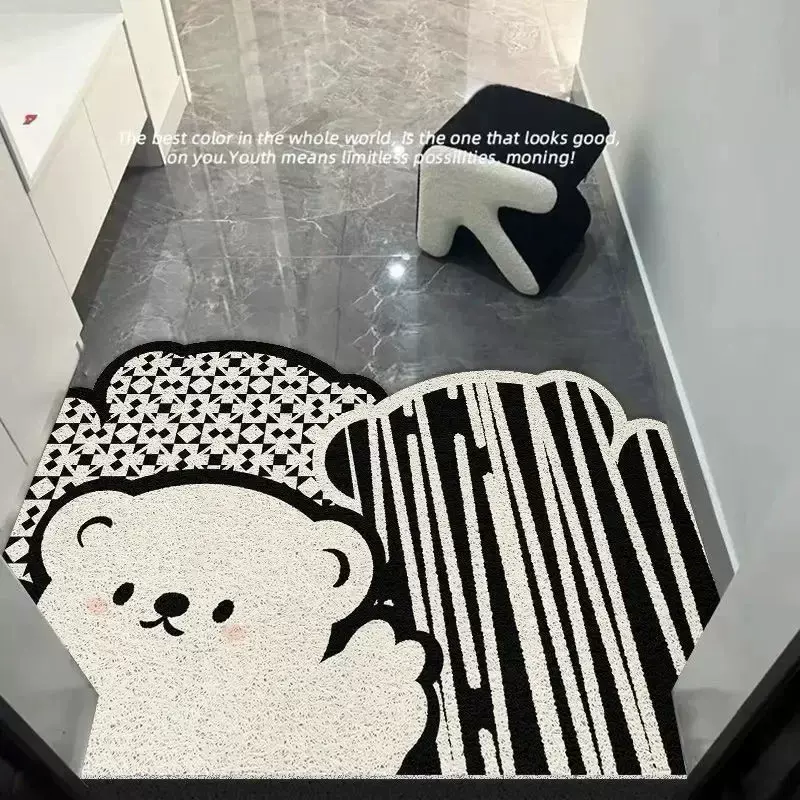 卡通丝圈入户门地垫家用地毯大门口防滑垫子玄关进门前垫耐脏脚垫