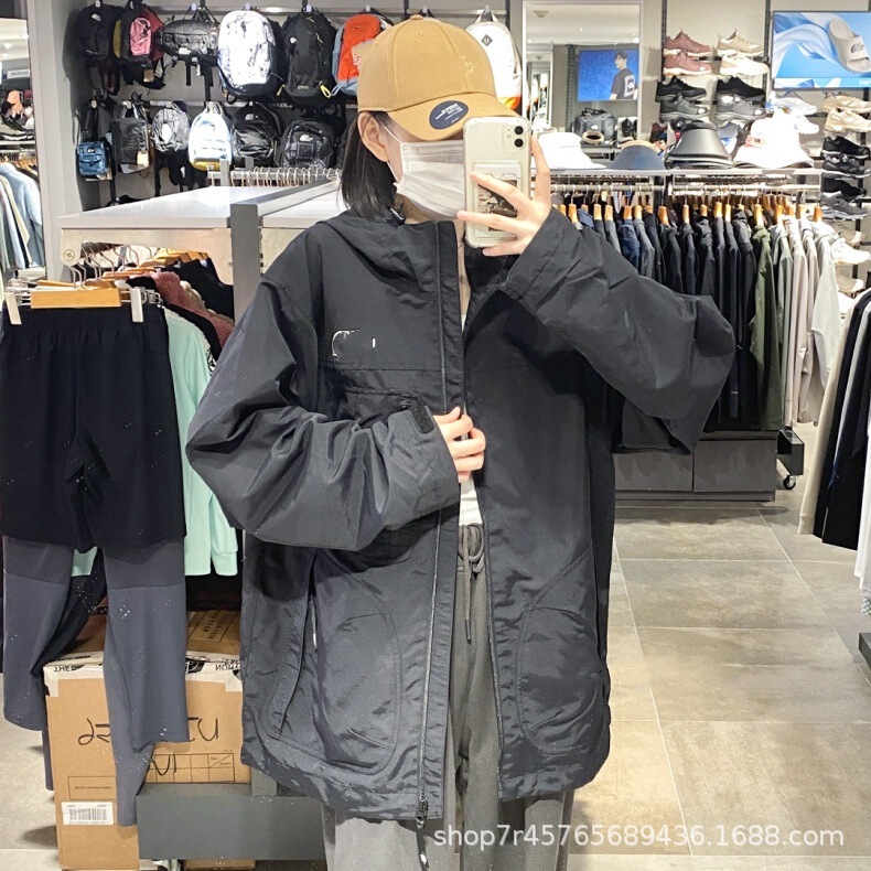 US Version NJ3BN58 North Face Charge Clothes Embroidered Waterproof Loose Outdoor Sports Jacket for Couple Mountaineering Jacket Windbreaker