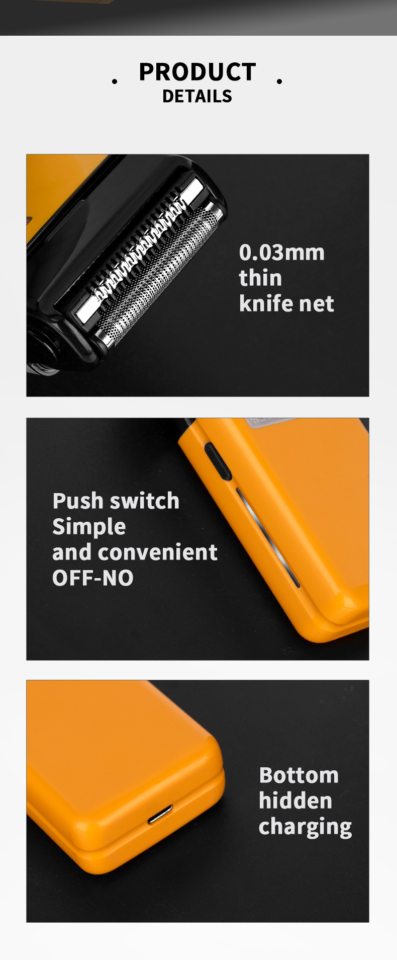 Usb Rechargeable Electric Shaver Portable Reciprocating Shaver_voghion.com