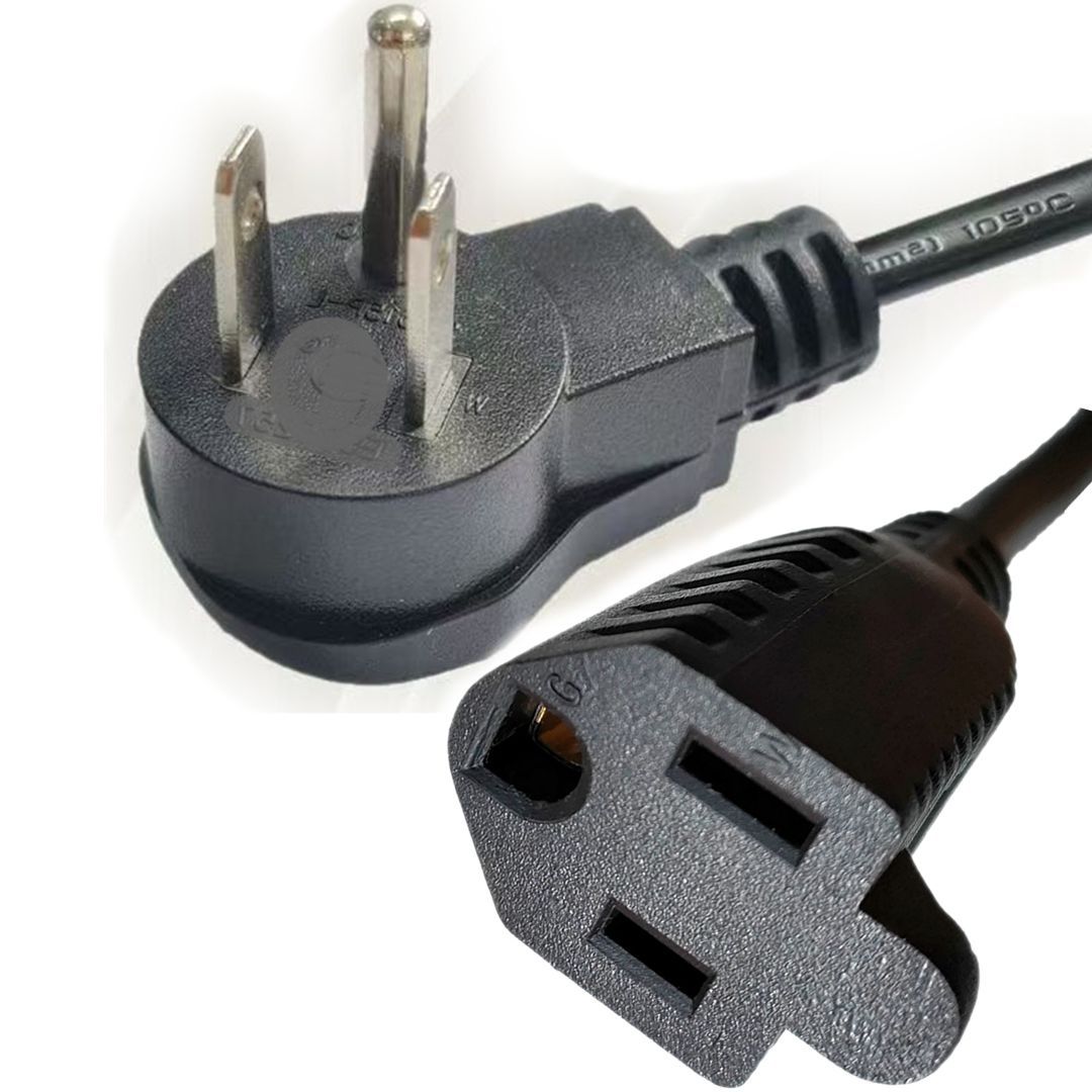 美标电源转换插头美式美规三芯斜插厂家优惠供应热销美国注塑插头