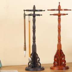 Ebony disc brush pen holder pen hanging student study room chicken wing wood mahogany brass pen hanging calligraphy painting wholesale