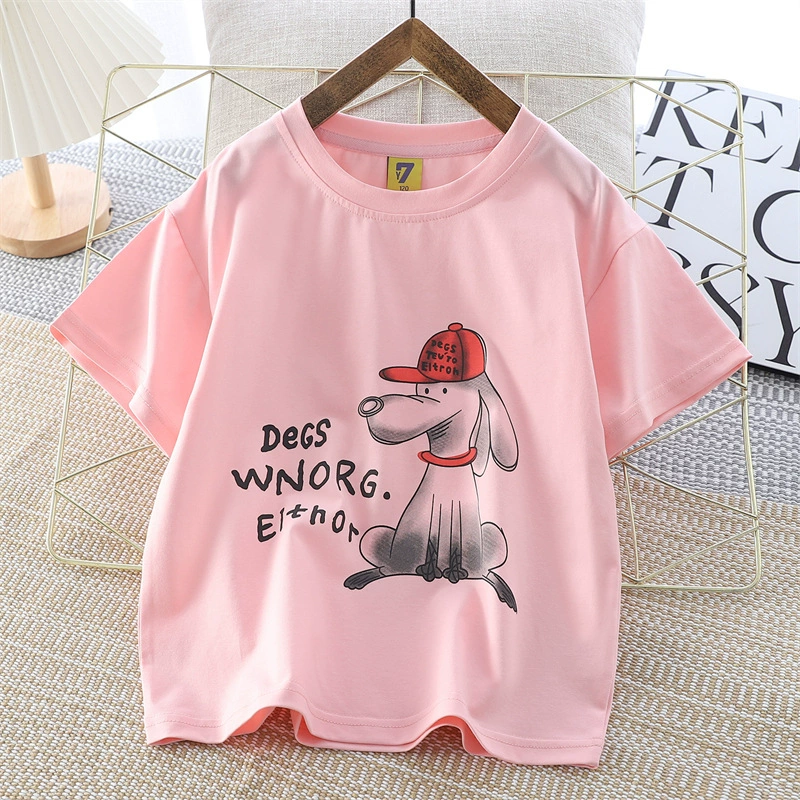 Children's summer short sleeve T-shirt for leisure for boys, for teenagers, Korean style, wholesale, children's clothing