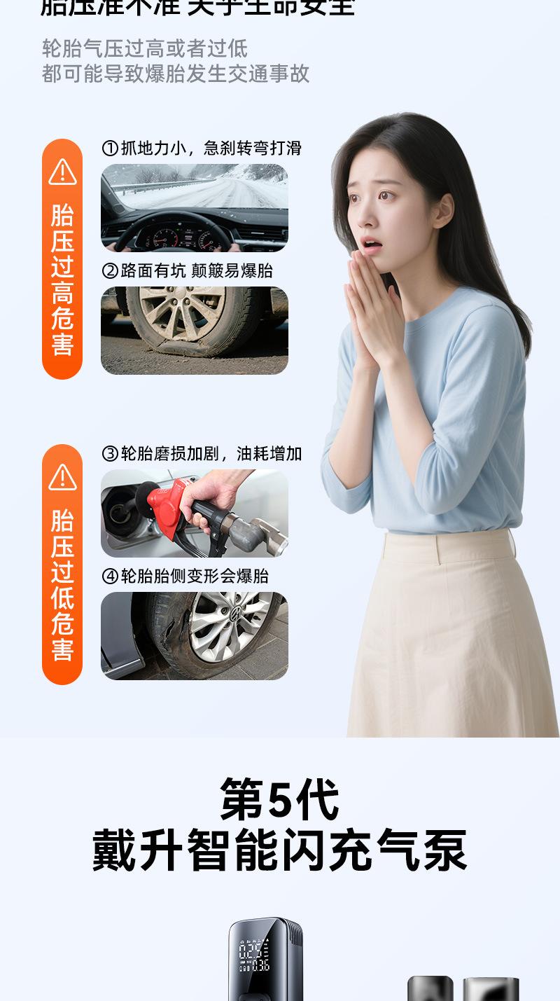 Car Wireless Air Pump Car Portable Car Electric Air Pump Suv Tire High Pressure Air Pump