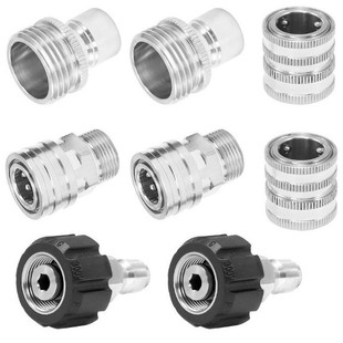 Cross-Border Amazon Stainless Steel High-Pressure Washer Accessories Adapter M22-14 Kit 3/8 Quick Connector