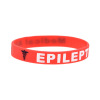 Medical Alert warning hand circle Epileptic silicone bracelet fill color logo hand strap adult size