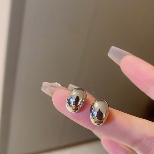Red Bean Diamond Earrings for Women - Korean Style Fashion, Elegant and Refined, S925 Silver Studs, Instagram Inspired, Small and Cute, Hip-Hop Personality Earrings