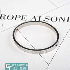 现货供应潮流不锈钢个性简约百搭手环男女小众气质复古情侣手镯