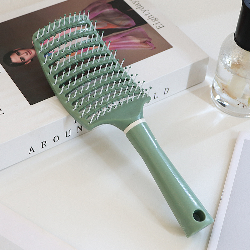 家庭用中空ヘアコーム、高見えガールヘアコーム、ふわふわマッサージリブ、大きなカーブコーム|undefined