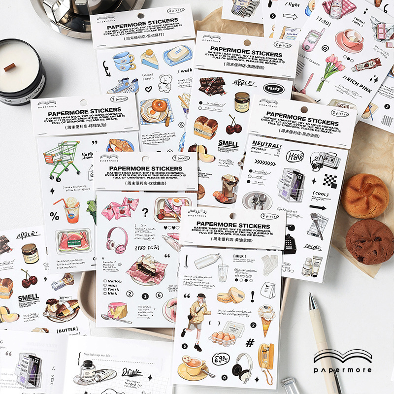 PaperMore Adhesive Stickers Weekend Convenience Store Series ins Hand Account Material Decorative Stickers 2 6