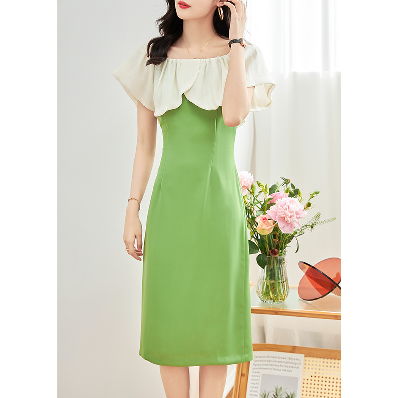 Đầm suông nữ midi mùa hè tay ngắn — 2311902 - Màu sắc chi tiết 8