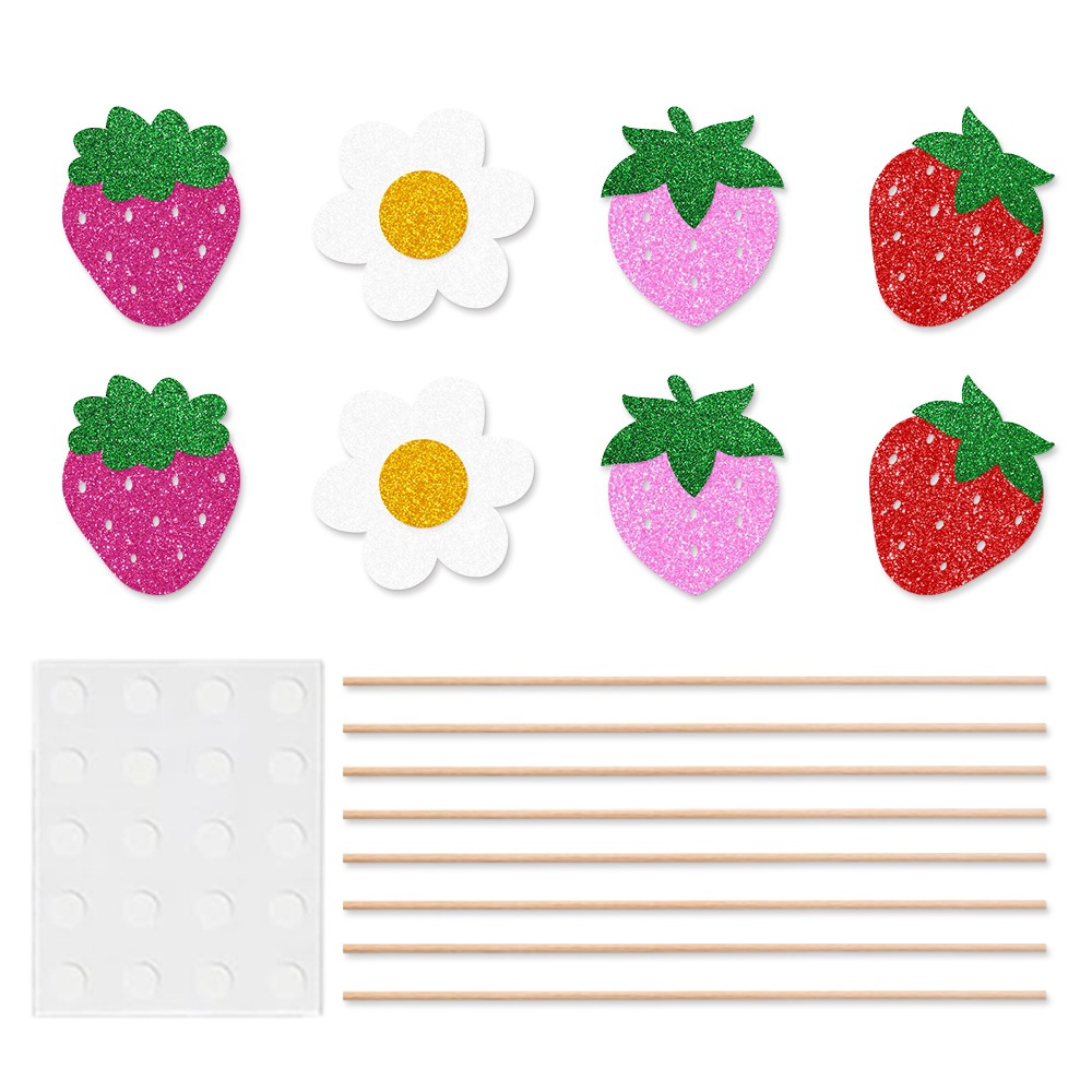 Amazon nuevo estilo fresa decoración de fiesta de cumpleaños jarrón plug-in decoración de fiesta hawaiana decoración de jarrón de fresa
