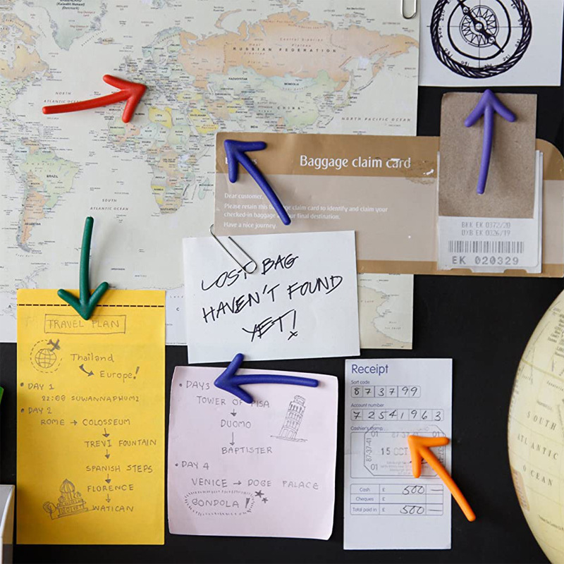 Yun Arce creativo lindo interesante flecha forma refrigerador imán 3D tridimensional mensaje pizarra imán