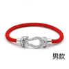 Trend woven bracelet, European style, micro incrustation, three colors, wholesale