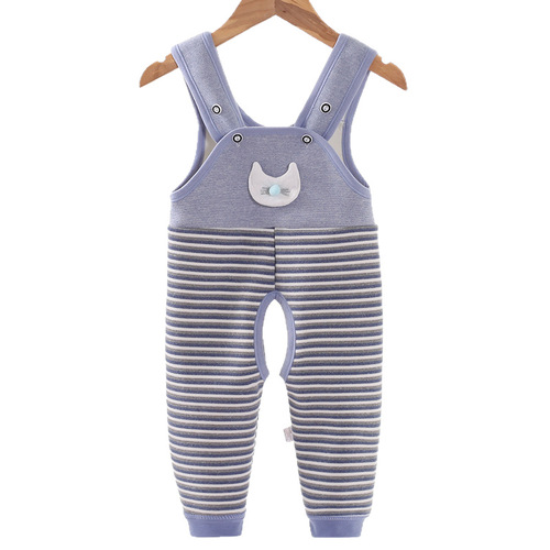 Baby and Toddler Spring and Autumn Winter Seasonal One-Piece Pants 0-3 Years Old Children's Outer Warming Belly Pants Baby Fleece Belting Pants