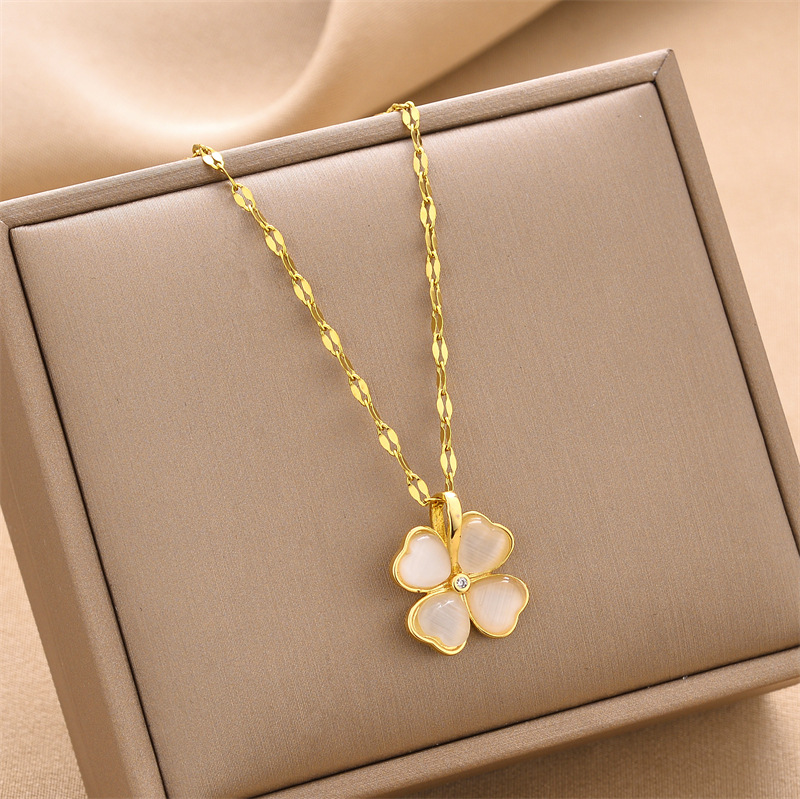 Collar de acero de titanio nuevo transfronterizo, joyería femenina, personalidad de moda, venta caliente simple, joyería de cadena de clavícula femenina, collar creativo image 136