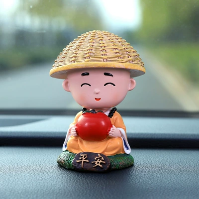 Have a Safe Journey, Shake Car ornaments - multiple-options-available-see-details-page-peaceful-shaking-head-monk-free-traceless-stickers